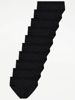 Black Briefs 10 Pack Men at ASDA