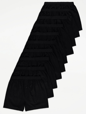 Black Boxers 10 Pack Men at ASDA