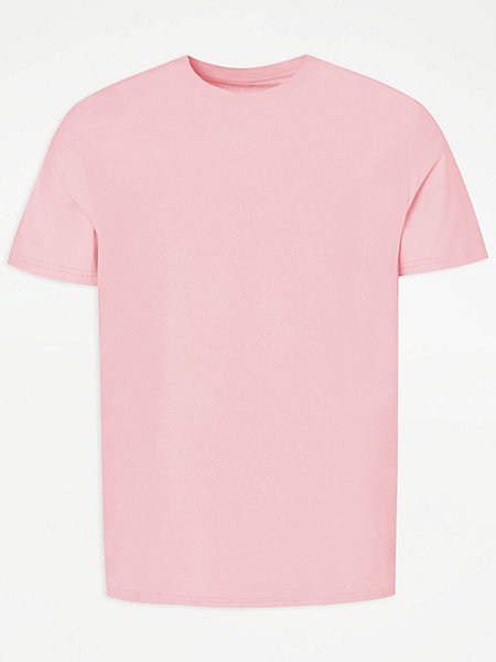 Light Pink Crew Neck T-Shirt | Men | George at ASDA