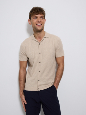 Polo and Cardigan Set Oatmeal