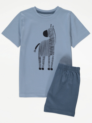 Blue Zebra Short Pyjamas