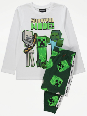 Minecraft Survival Mode Long Sleeve Pyjamas | Kids | George at ASDA