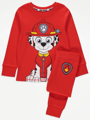 PAW Patrol Marshall Red Long Sleeve Pyjamas Kids George at ASDA