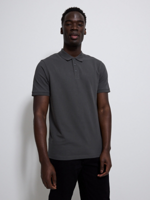 Charcoal Polo Top Men at ASDA