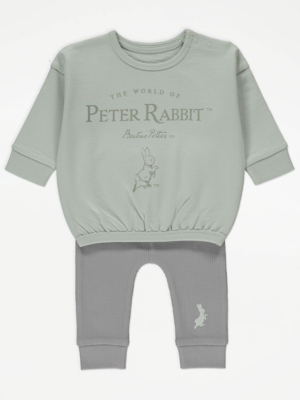 X Peter Rabbit striped cotton polo shirt