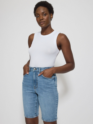 Light Blue Knit Conrad Shorts main image 1