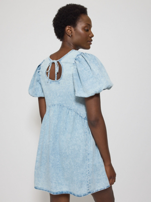 asda denim dress Denim Short Sleeve Mini Shirt Dress | Women