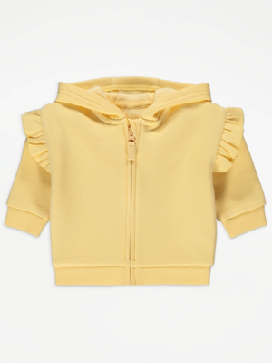 Lemon Frill Sleeve Zip Hoodie | Baby | George at ASDA