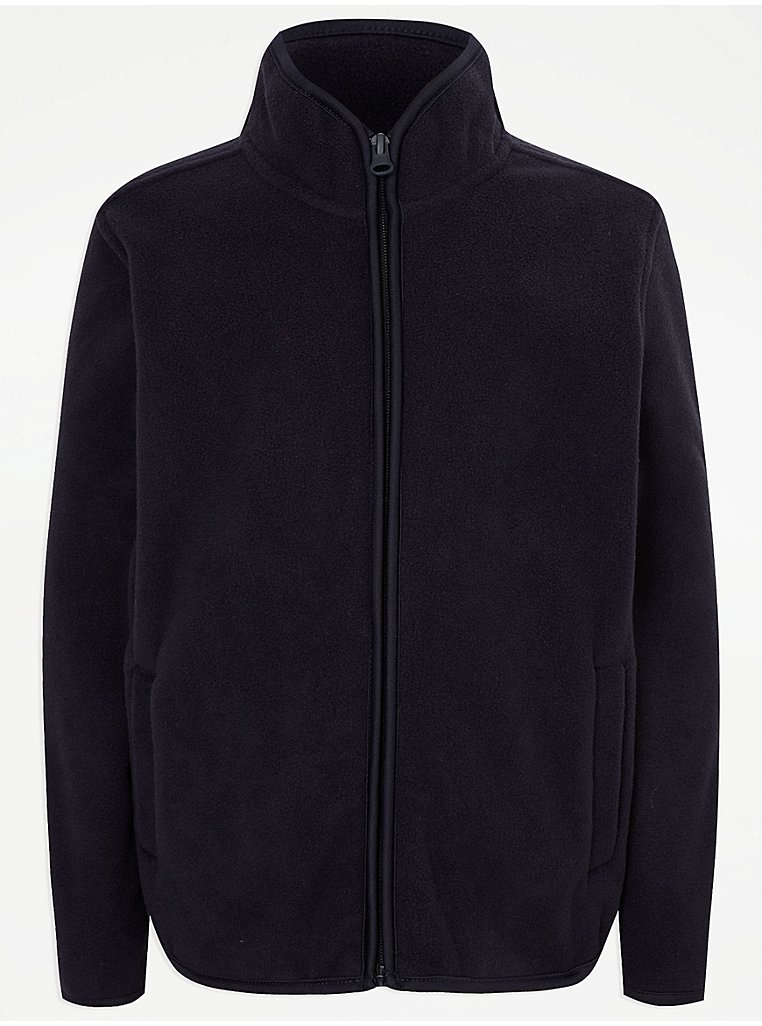 Men's Navy Zip Up Knitted Fleece Jacket. (F&F Tesco). UK Size XL. NEW