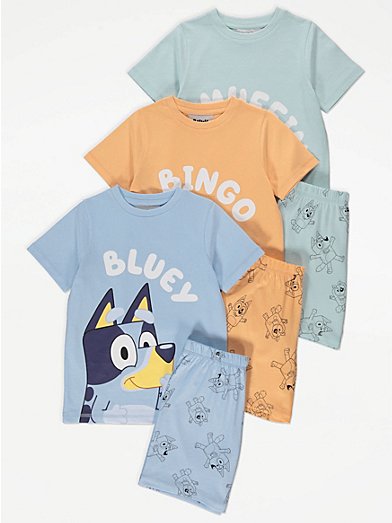 Bluey Bedtime Slogan Short Pyjamas, Kids