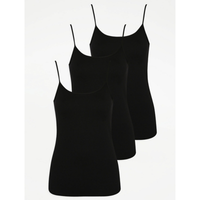George Black Basic Cami Tops 3 Pack