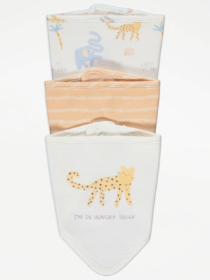 Baby Bazar Soft Cotton Bibs – 3 Pack | Waterproof & Adorable Baby Feeding Essentials