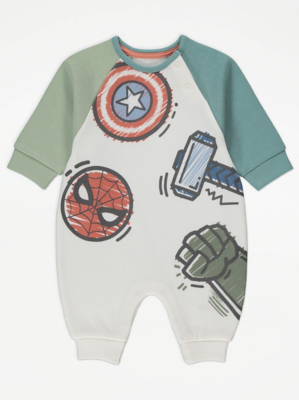 Marvel Character Green Raglan Sleeve All In One