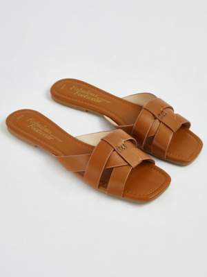 Woven Mules Walmart Mules Tan Strappy Open Toe Mule Sandals Women