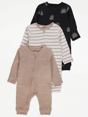 Footless Sleepsuits Multipack Sleepsuits Baby Footless Zip Fasten