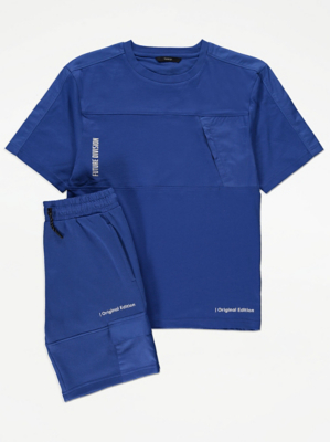 Blue Future Division T-Shirt and Cargo Shorts Outfit | Kids | George at ...