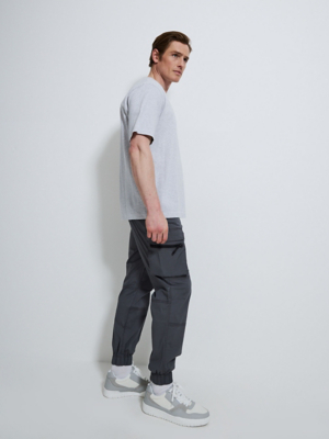 Grey Lightweight Cargo Trousers With Zip Pockets Men at ASDA