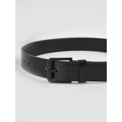 George Black Leather Look Chunky Belt