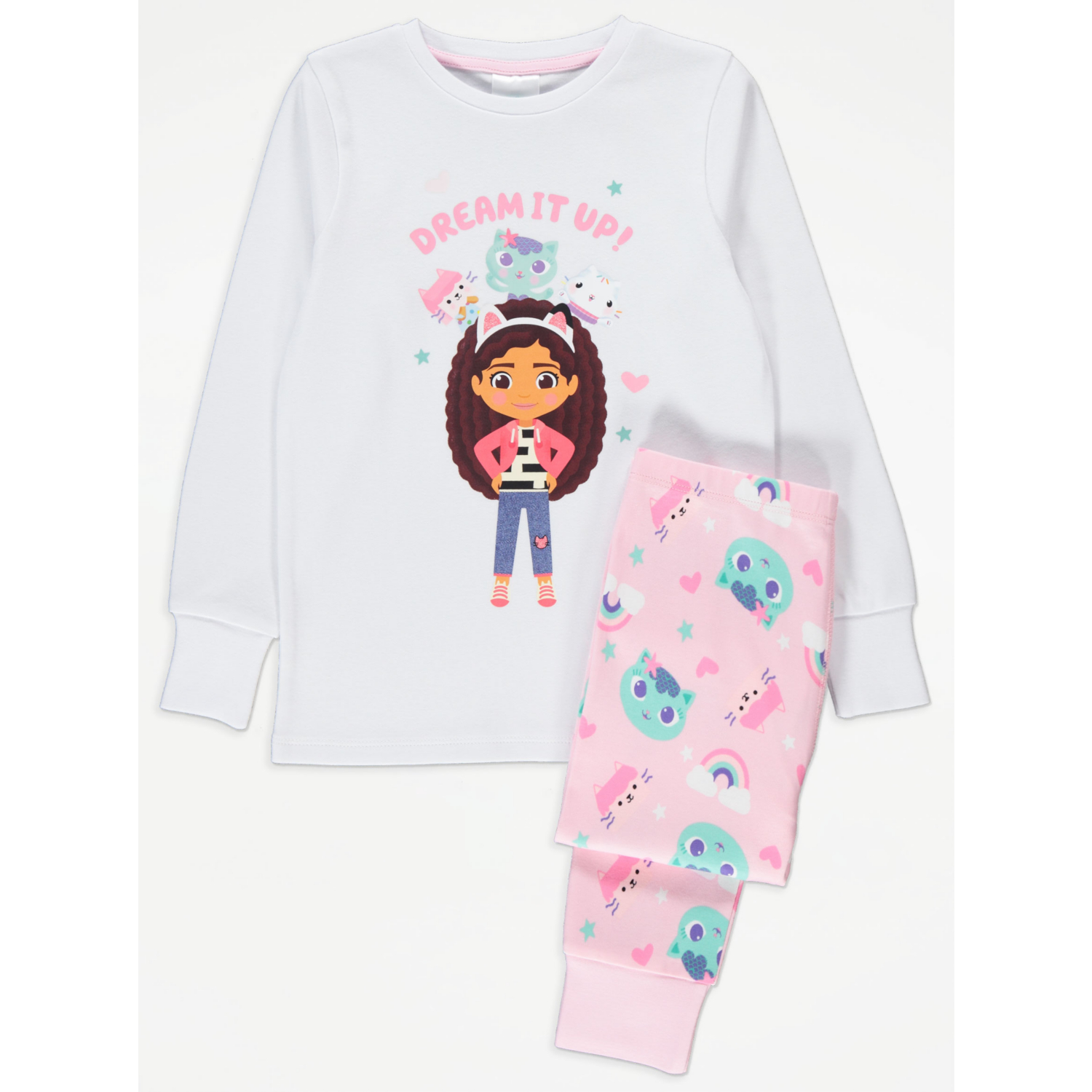 George Girls Pink Gabby's Dollhouse Dream It Up! Long Sleeve Pyjamas