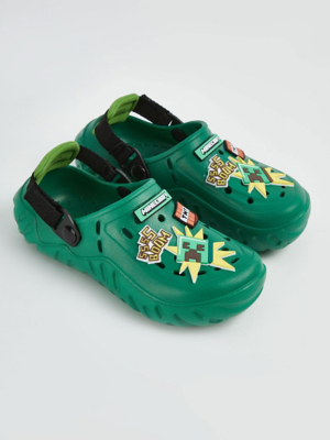 Green Minecraft Badge Chunky Clogs | Sale & Offers | George at ASDA