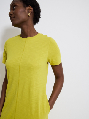 Lime Green Seam Detail Midi T-Shirt Dress | Women | George at ASDA