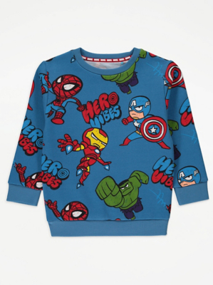Marvel Hero Vibes Blue Sweatshirt | Kids | George at ASDA