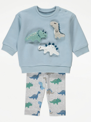 Dinosaur 3D Sweatshirt and Leggings Outfit Baby at ASDA