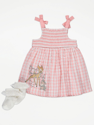 Disney Bambi Gingham Shirred Dress and Socks Outfit Sale