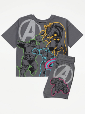 Marvel Avengers Character T-Shirt and Shorts Outfit | Kids | George at ASDA