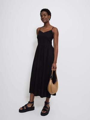 Summer Dresses Asda Black Maxi Dress Black Linen Blend Midi