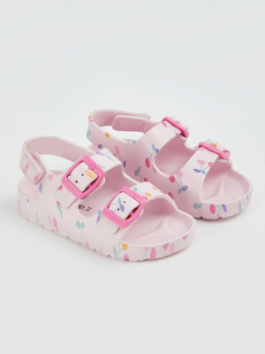 Pink Double Strap Chunky Canvas Shoes | Kids | George at ASDA