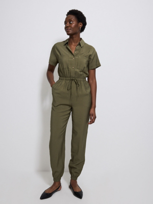 Khaki Utility Jumpsuit Women at ASDA