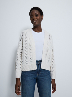 Cream Stitched Edge To Edge Knitted Cardigan | Women | George at ASDA