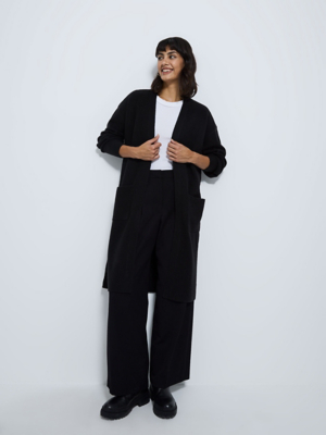 Black Edge To Edge Knitted Maxi Cardigan | Women | George at ASDA