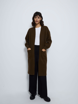 Brown Edge To Edge Knitted Maxi Cardigan | Women | George at ASDA