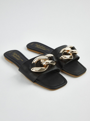 asda black sandals