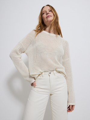 Cream Knitted Jumper Women at ASDA
