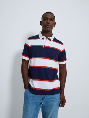 Striped Short Sleeve Matching Adults Rugby Top | Men | George at ASDA