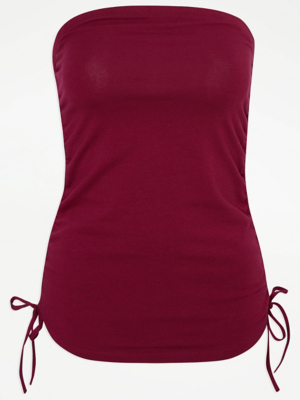 Berry Ruched Side Boob Tube | Women | George at ASDA
