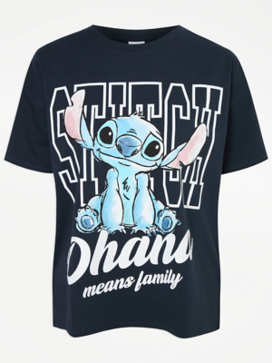 Темно-синяя футболка Disney Lilo and Stitch Ohana