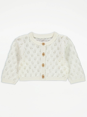White Leaf Soft Knit Cardigan | Baby | George at ASDA