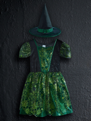 Halloween Green Light Up Witch Fancy Dress Costume | Sale & Offers | George  at ASDA