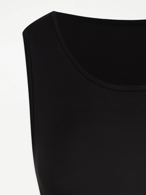 Asda 2025 Asda George Mens Thermal Vests Black Ribbed Long Sleeve