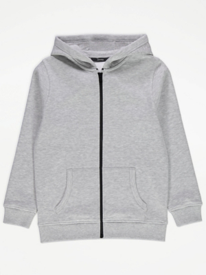 Grey Zip Up Hoodie Kids George at ASDA
