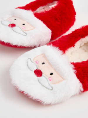 Santa Claus Asda Christmas Slippers Christmas Santa Faux Fur