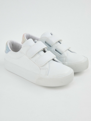 White Double Strap Ombre Detail Trainers | Kids | George at ASDA