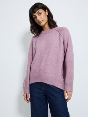 Oversized Sweaters Walmart Purple Sweater Soft Slouchy Knitted