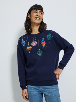 Christmas bauble jumper sequin