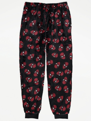Marvel Spider-Man Black Fleece Lounge Bottoms | Men | George at ASDA