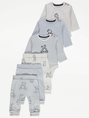 Asda Baby Clothes Asda Clothing Uk Blue Teddy Bodysuit And